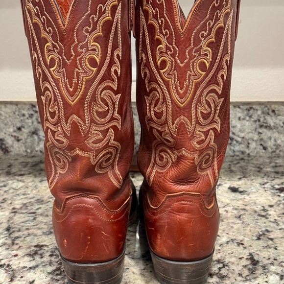 Men’s Lucchese Lizard Cowboy Boots Size 12